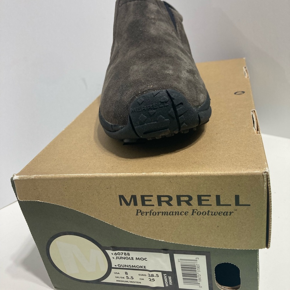 Merrell Women’s Dark Gray Suede Slip-On Loafers - Picture 2 of 4